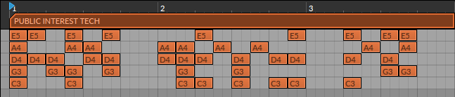 der Baudot-Code übersetzt in MIDI